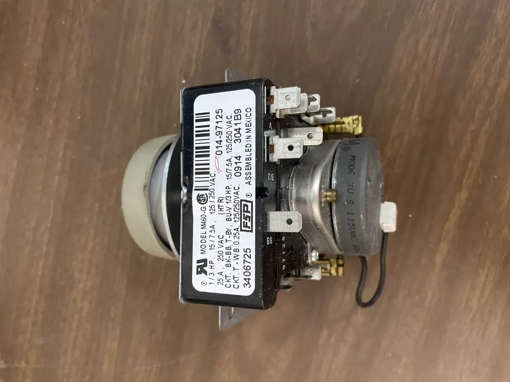 Whirlpool  Maytag  Amana  Crosley WP3406725  AP6008573  3406725  529121  PS11741713 Dryer Timer