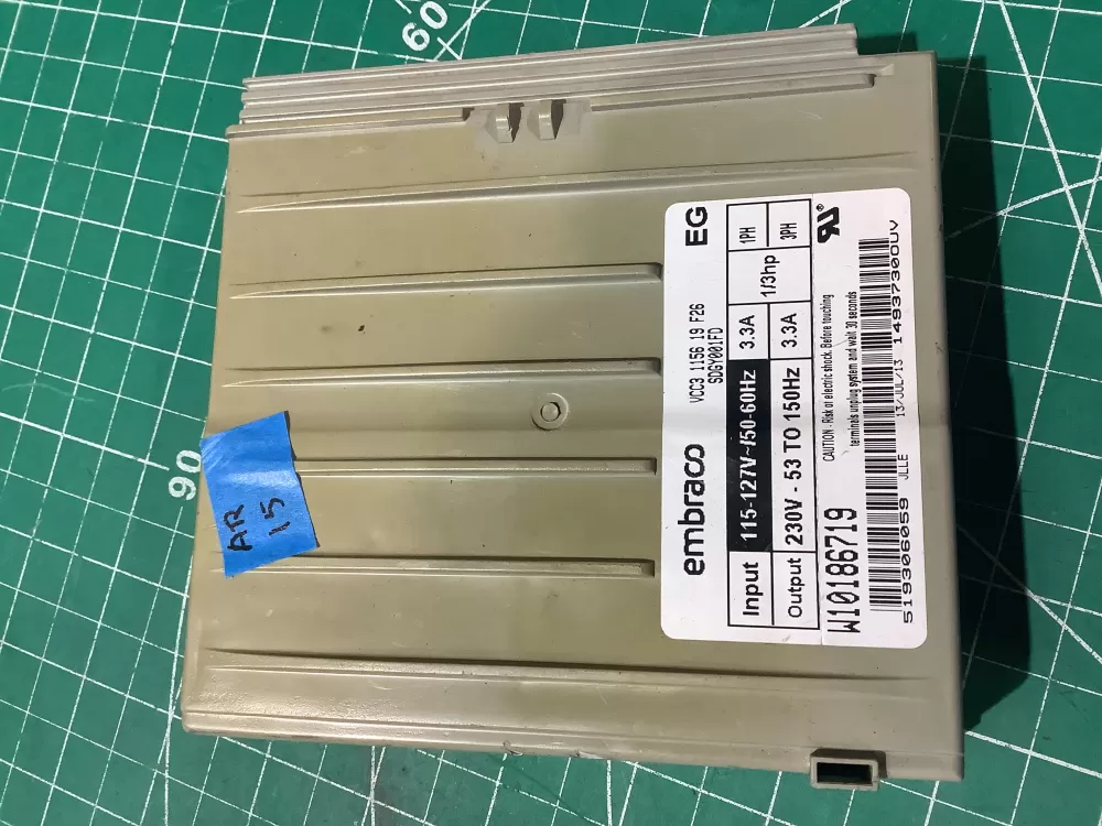 Whirlpool W1089391 Refrigerator Compressor Inverter Control AZ197343 | AR15