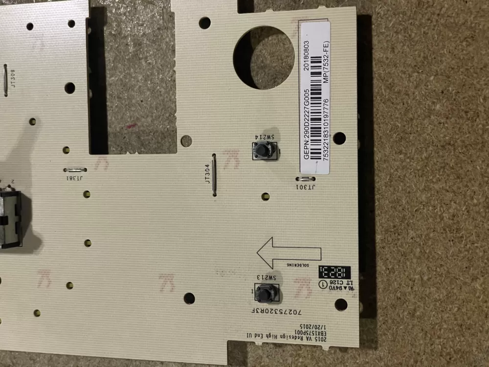 GE 290D2227G005 Dryer Control Board AZ28002 | KM194