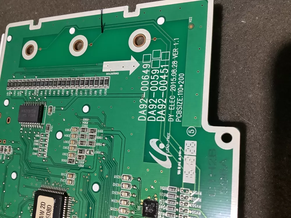 Samsung DA92 00649A Refrigerator Control Board Dispenser AZ124220 | NR2257
