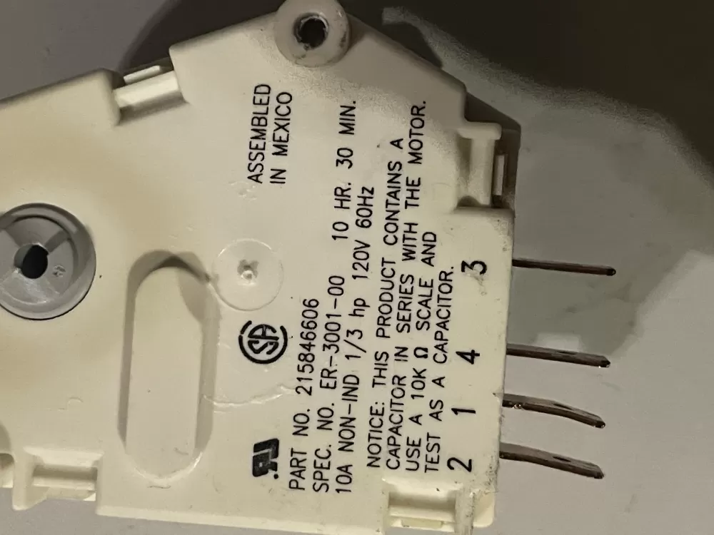Frigidaire Kenmore 215846602 215846606 Refrigerator Defrost Timer AZ31768 | Wm16