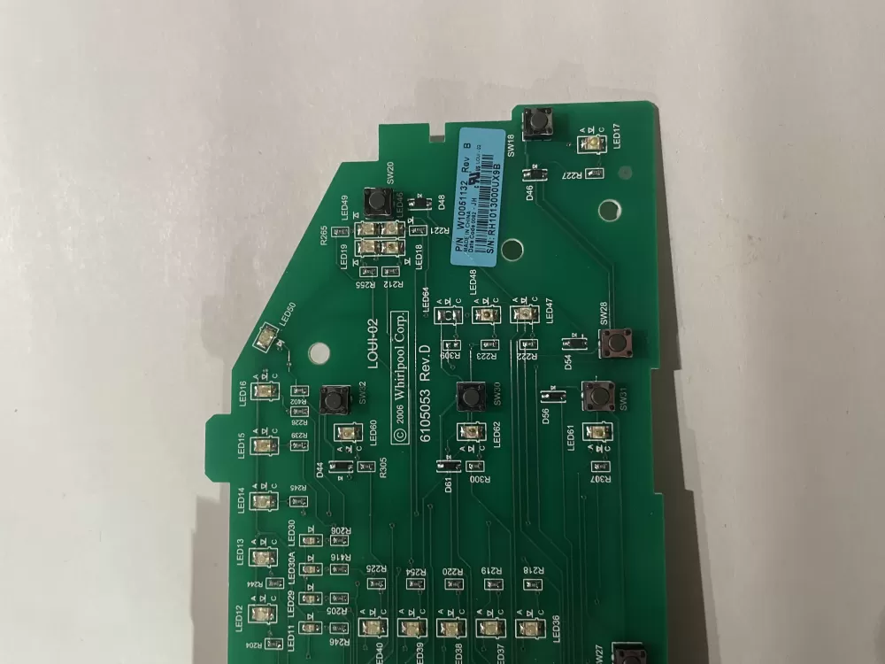 Whirlpool W10051132 W10051134 WPW10051132 Washer Control Board AZ202924 | KM2717