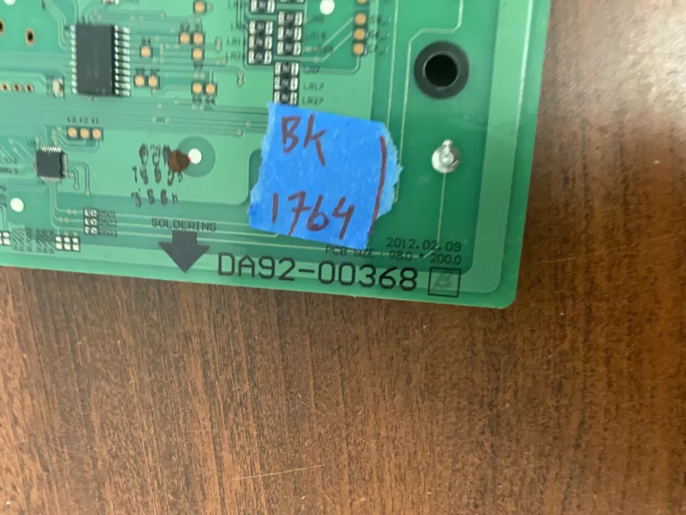 Samsung DA92-00368B Refrigerator Dispenser UI Control Board AZ44712 | BK1764