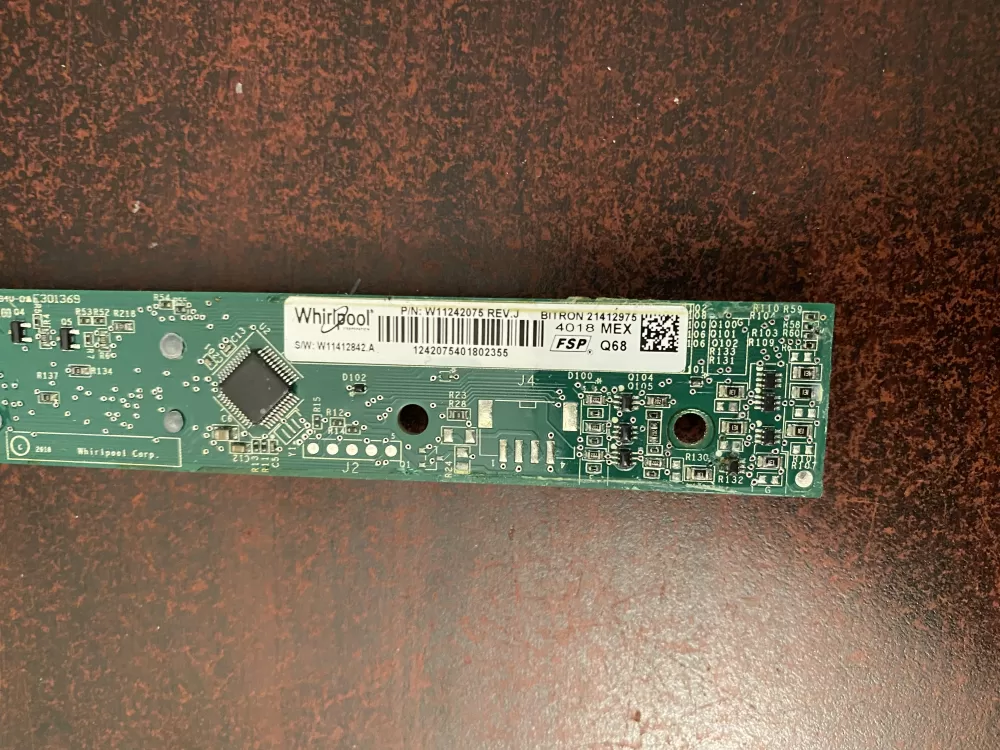 Whirlpool W11242075 W11412842 Dishwasher UI Control Module AZ39775 | BK560