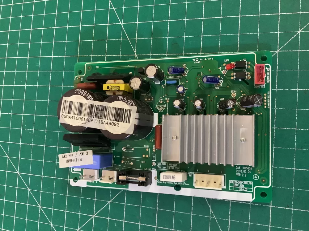 Samsung DA41 00585A 00614B Refrigerator Control Board Inverter AZ201779 | NR330