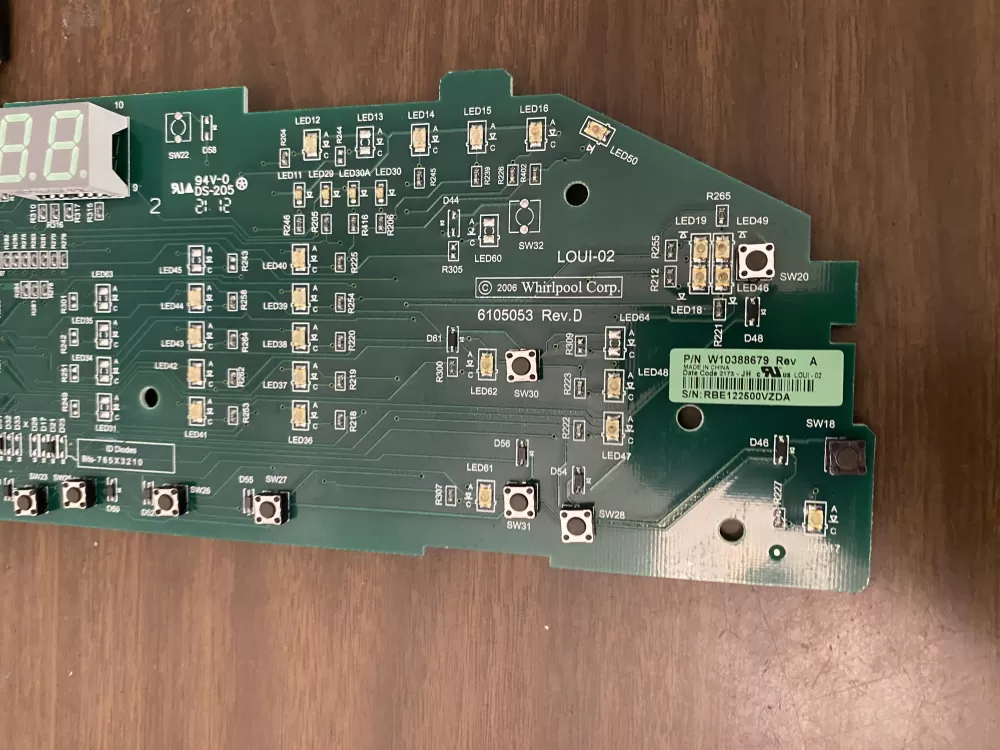 Whirlpool W10388679 W10388675 Dryer Control Board AZ96846 | BK35