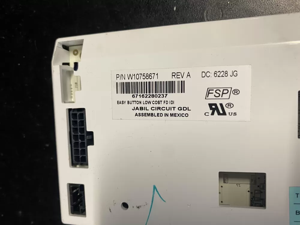 Whirlpool W10758671 Refrigerator Dispenser Control Board AZ3554 | BK1066