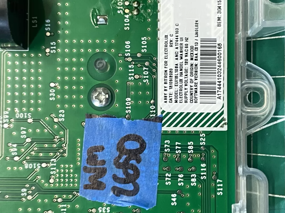 Frigidaire Laundry Center Interface Control Board A1744410324 AZ202336 | Wm2650