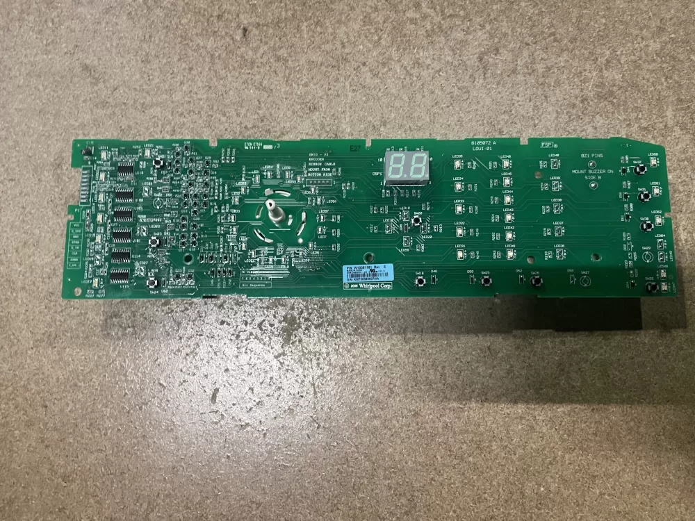 Whirlpool W10051161 Dryer User Interface Control Board AZ26256 | KM151