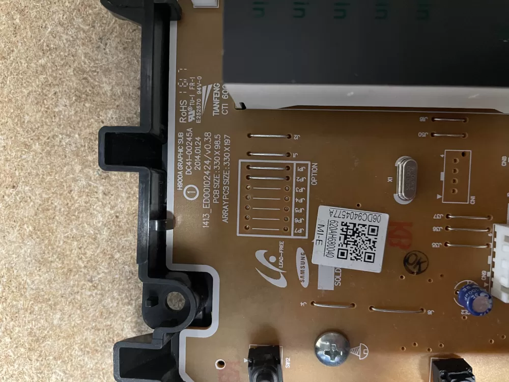 Samsung DC94-04577A Dryer Control Board UI Display AZ8590 | KMV314