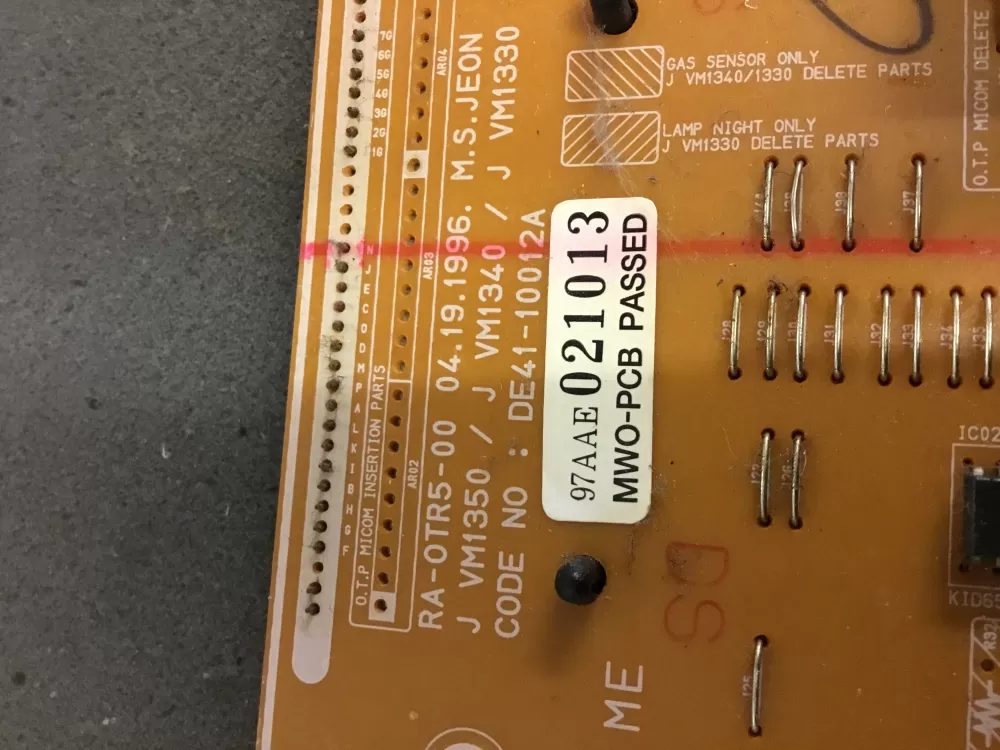 GE Samsung DE41 10012A Microwave Control Board AZ90693 | NR327