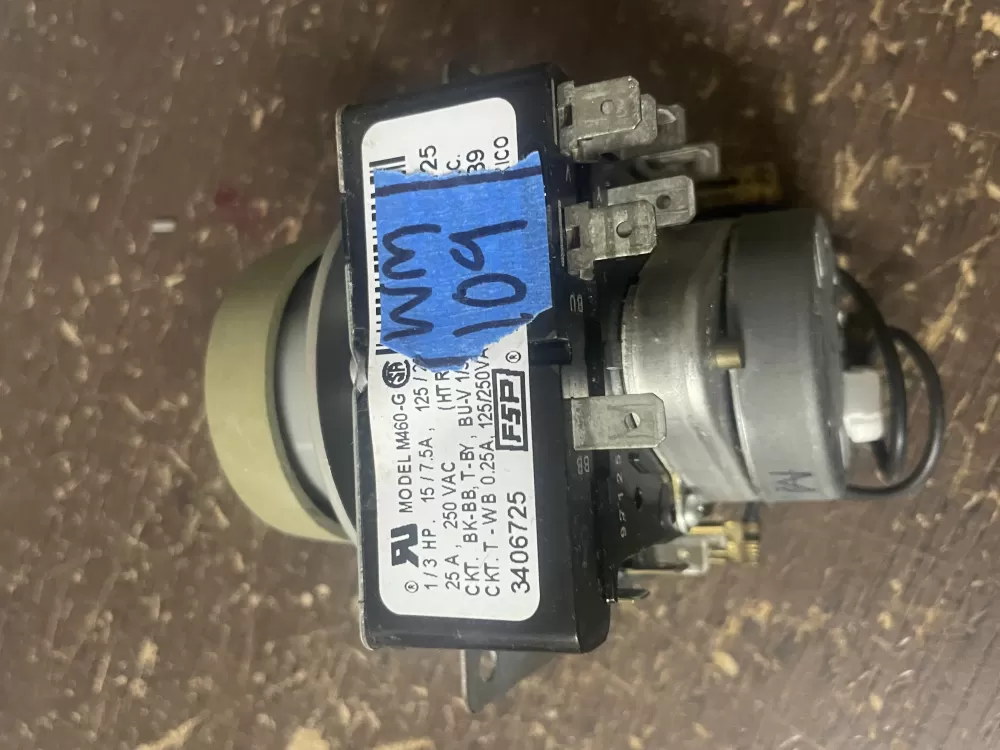 Whirlpool Maytag Amana WP3406725 3406725 AP6008573 Dryer Timer AZ81919 | Wm109