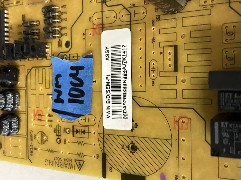 Samsung DA92 00384N Refrigerator Control Board AZ216554 | Wm1004