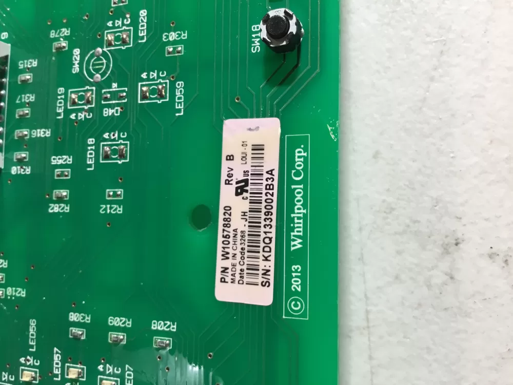Whirlpool W10578820 W10578819 Dryer Control Board AZ44093 | NR1758