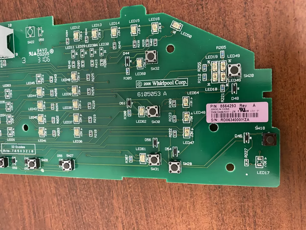 Whirlpool 8564293 8563974 Dryer Control Board AZ50142 | BK1825
