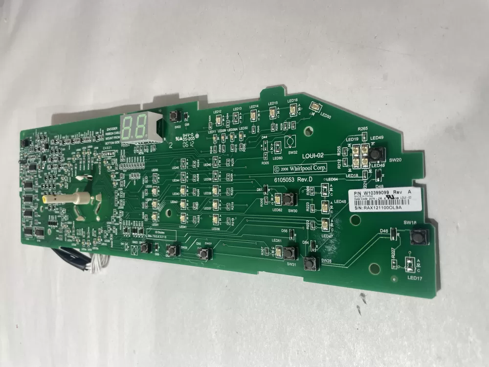 Whirlpool W10399099 Washer Control Board