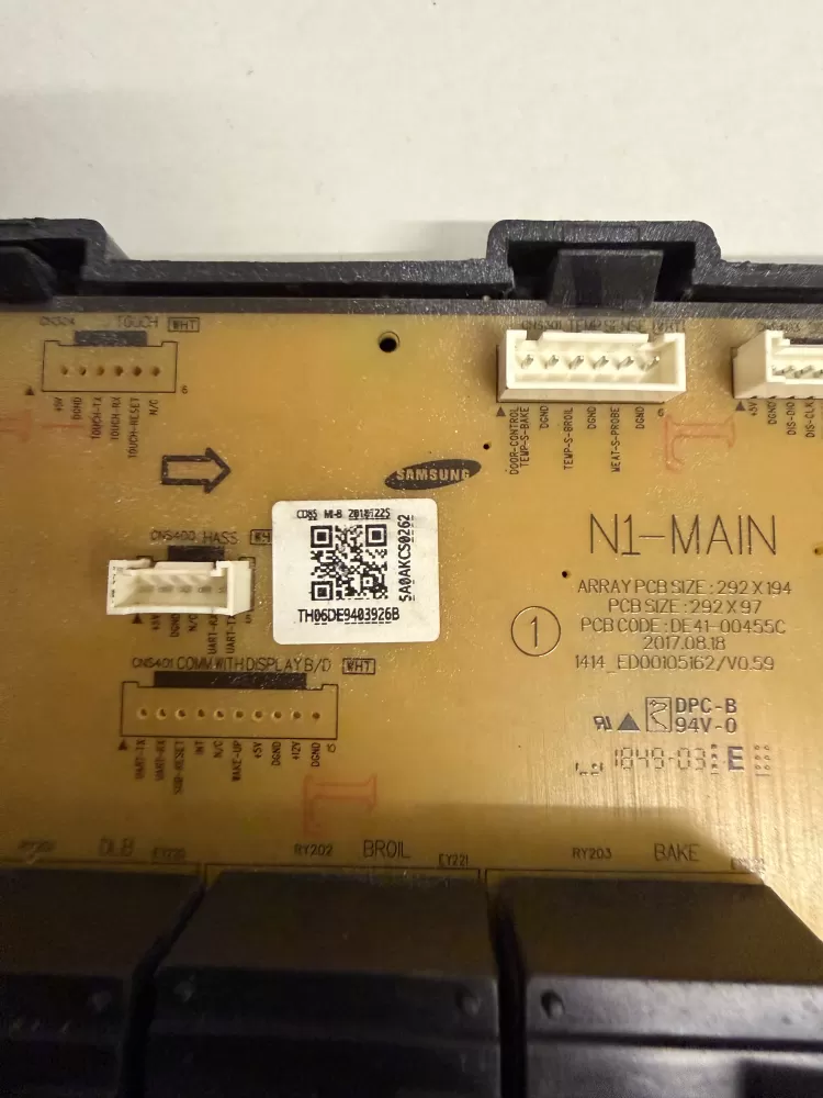 Samsung Dg34 00043a Oven Range Control Board Touch Panel Assy AZ231140 | KMV264