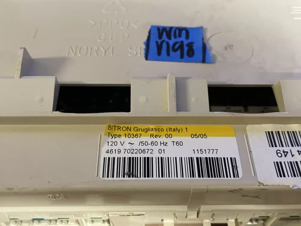 Genuine OEM Whirlpool Washer Control Board 461970220671 AZ102528 | Wmv198