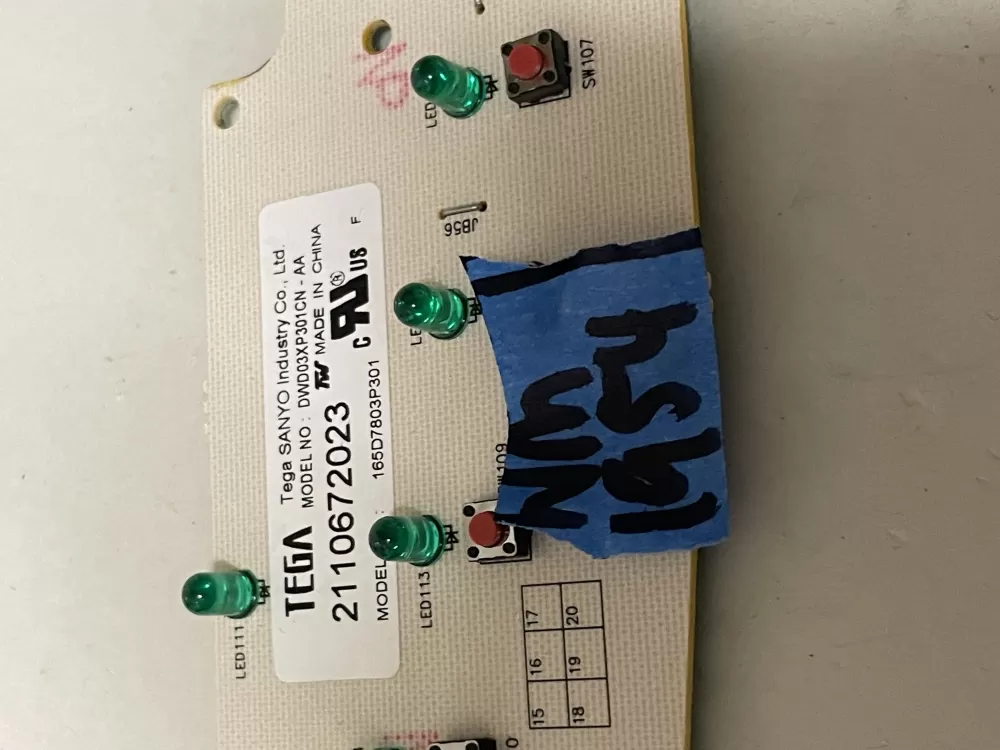 GE 165D7803P301 Dishwasher Control Board AZ55445 | Wm1954