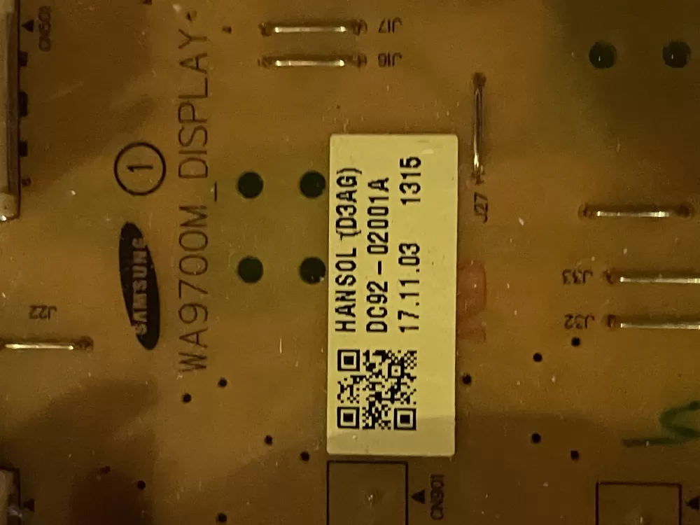 Samsung DC92 02001A AP6243666 DC92 02005A Washer Control Board AZ34301 | Wmv375