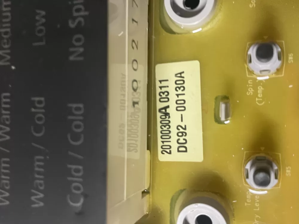 Samsung DC92-00130A DC92-00125A Washer UI Control Board AZ41973 | Wmv416