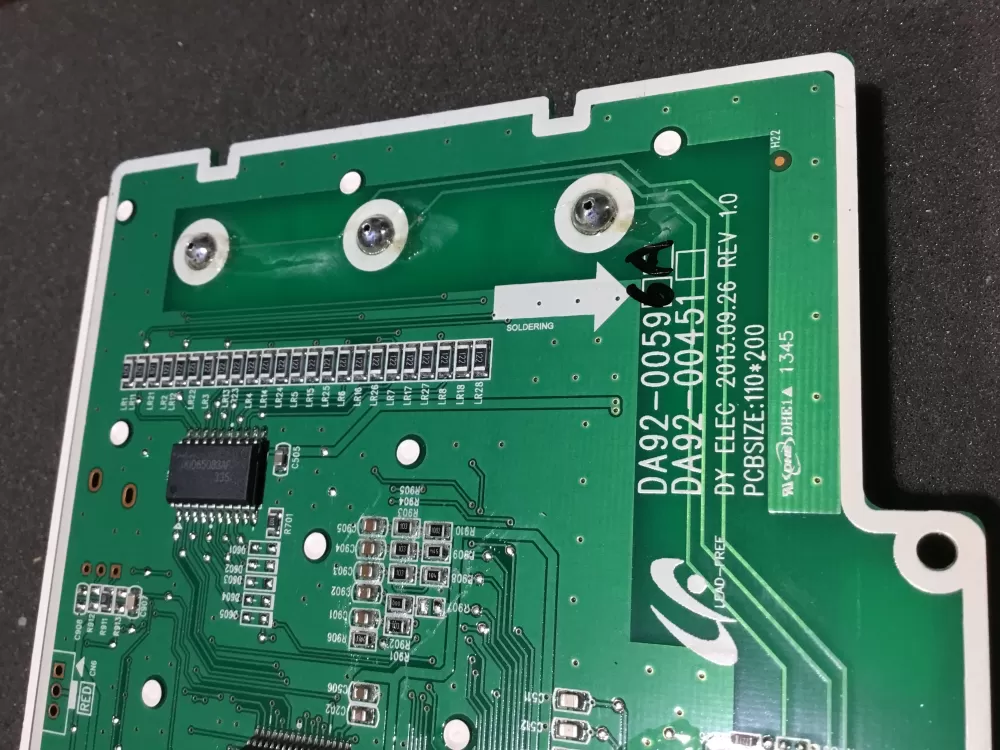 Samsung DA92-00596A Refrigerator Dispenser Control Board AZ89972 | NR778