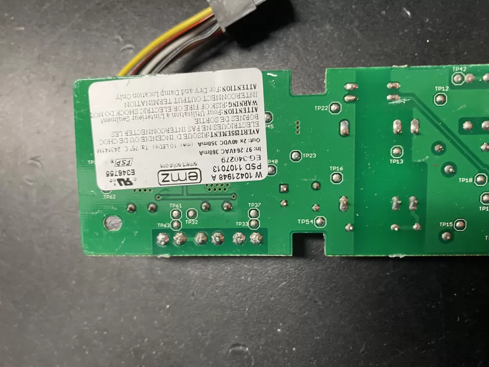 Whirlpool W10306786 Refrigerator LED Inverter Board Box AZ19782 | BK967