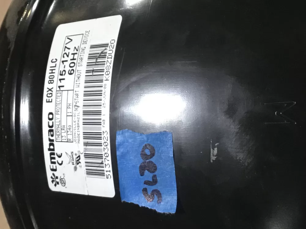 Embraco 513703023 Refrigerator Compressor AZ97387 | Sl80