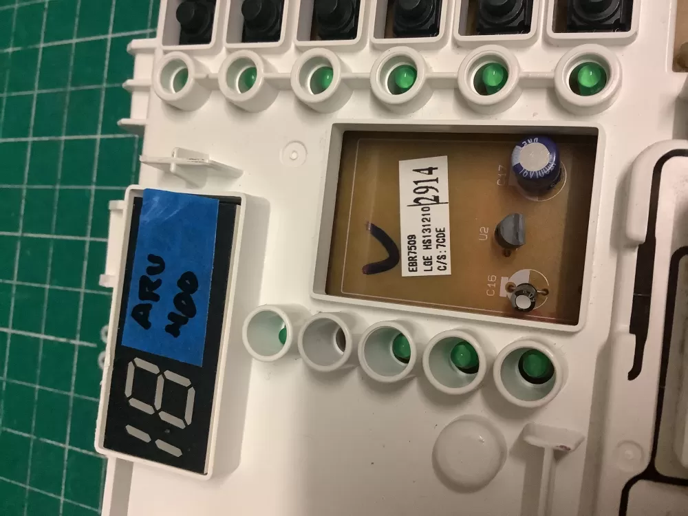 LG EBR75092914 Washer Control Board display AZ206397 | ARV400