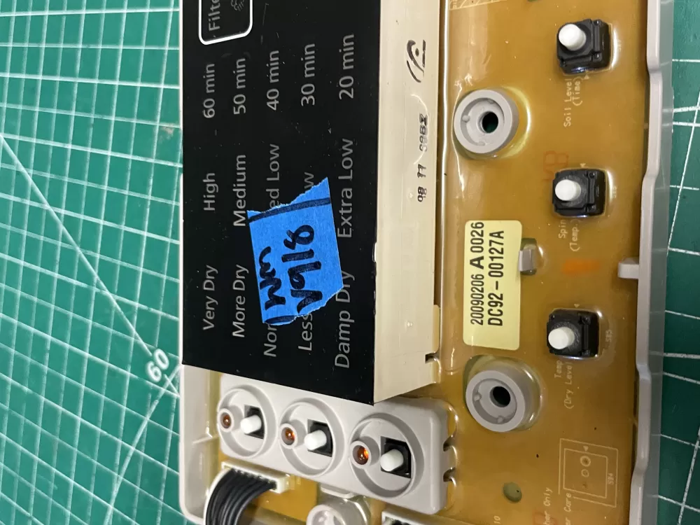 Samsung DC92 00127A Dryer Control Board AZ207278 | Wmv918