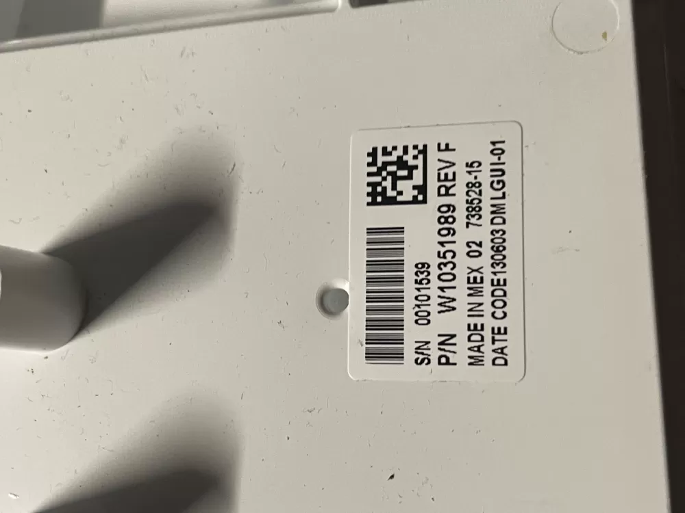 Kenmore W10272628 W10351989 Washer Interface Control Board AZ6355 | WMV16