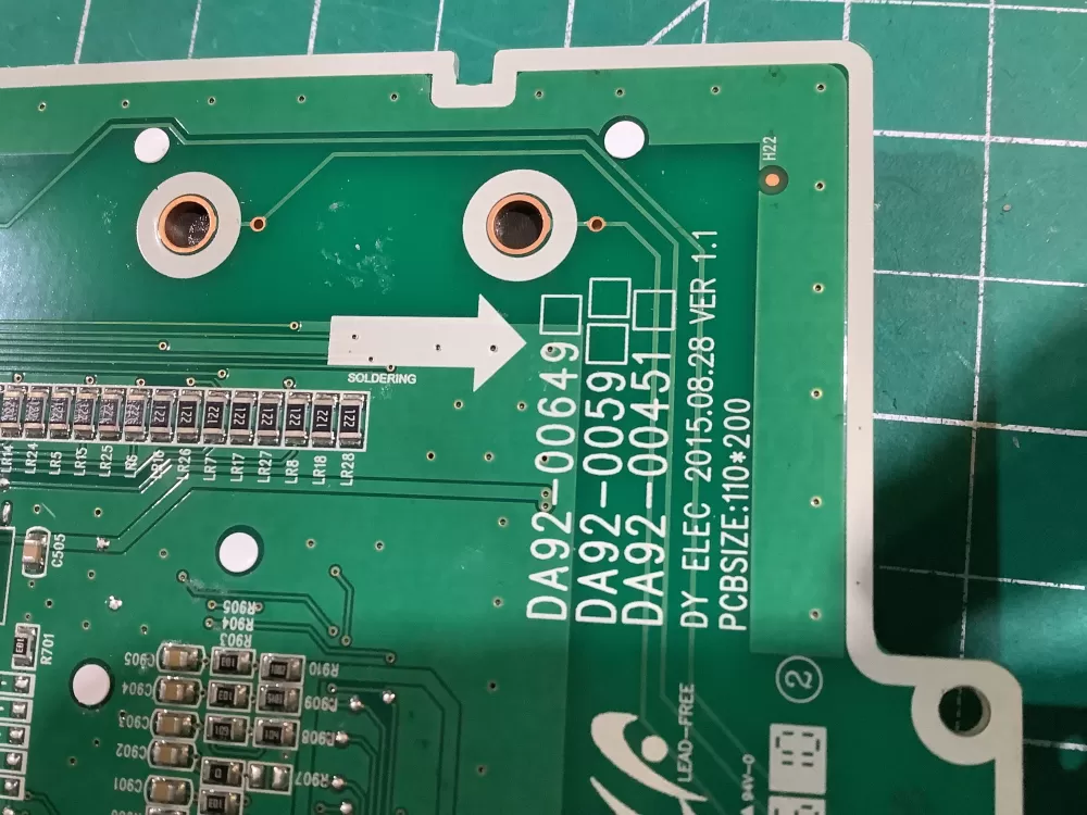 Samsung DA92 00649A Refrigerator Control Board Dispenser AZ150832 | NR1936