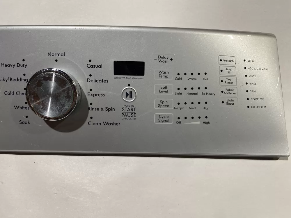 Kenmore W10643919 W10873012 Washer Control Panel Overlay AZ137740 | BKV53