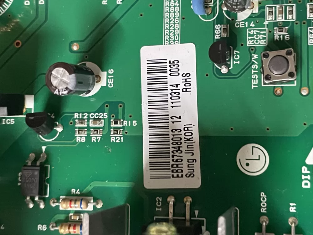 LG EBR67348013 Refrigerator Control Board AZ43158 | Wm1747