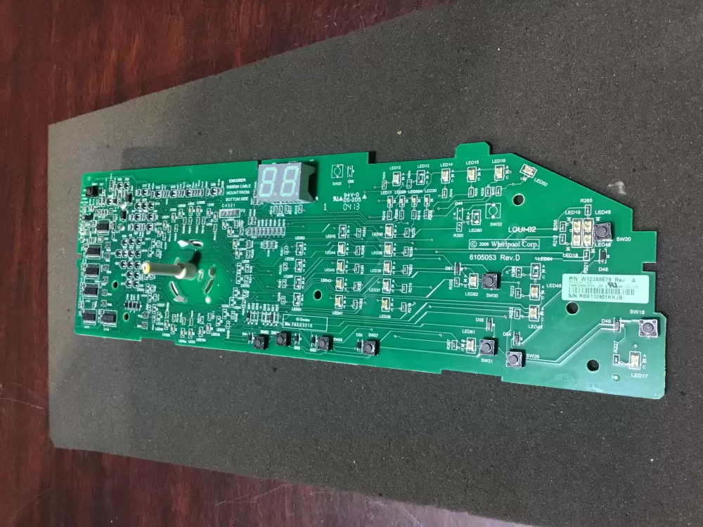 Whirlpool W10388679 W10388675 Dryer Control Board