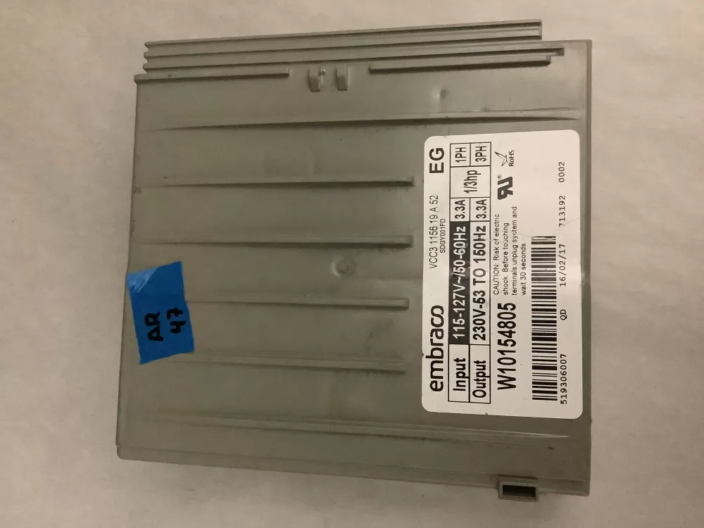 Whirlpool W10154805 Refrigerator Inverter Control Board AZ197369 | AR46