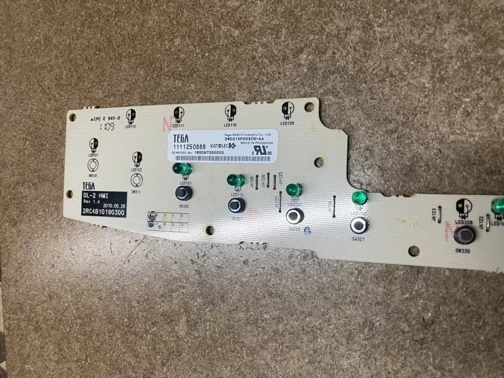 GE 165D9735G003 Dishwasher Control Board Main AZ7760 | BK1620