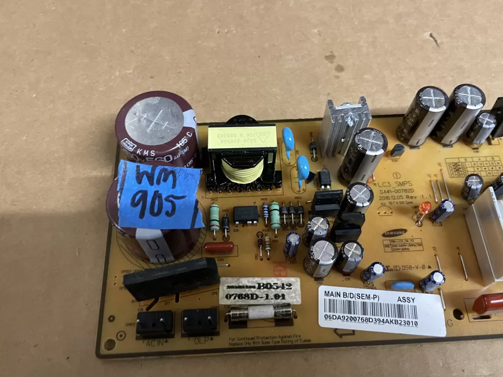 Samsung DA92 00768D Refrigerator Control Board Inverter AZ101479 | Wm905