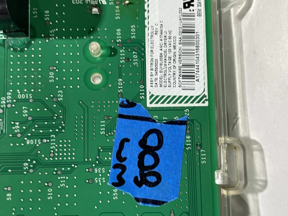 Electrolux A17444103C A17444104B Dryer Control Board Assembly AZ149172 | Wm800