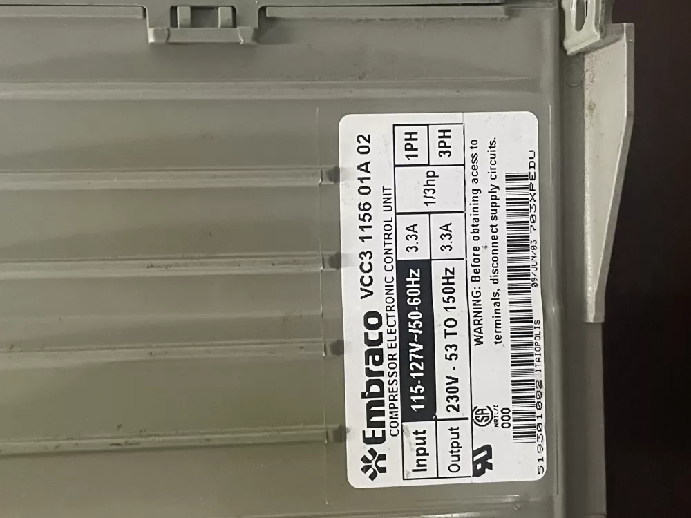 GE Refrigerator Control Board - Part # VCC3 1156 01A 02 AZ42425 | KM1740