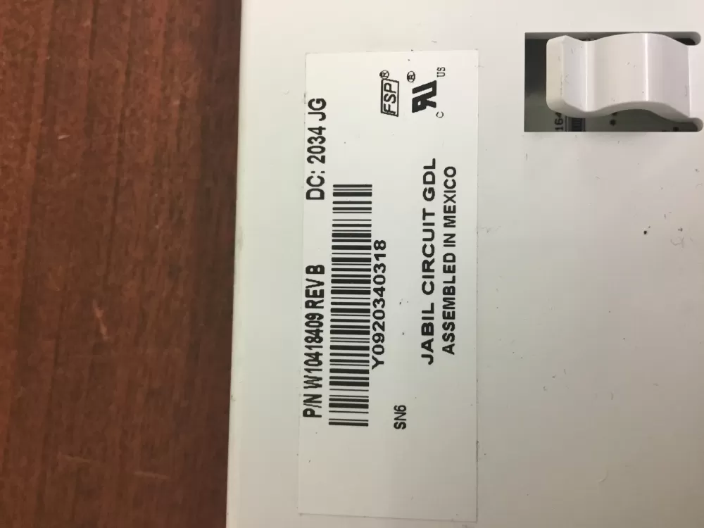 KitchenAid W10418409 W10623103 Refrigerator Control Board AZ30564 | NR917