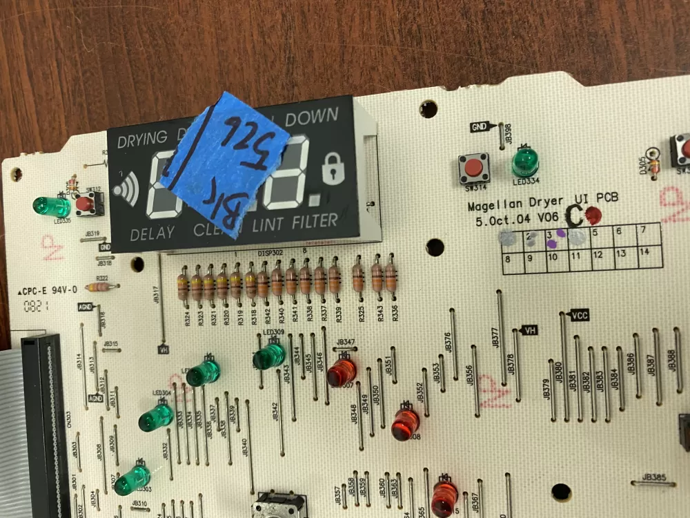 GE 212D1119P006 WE4M386 Dryer Control Board Interface AZ39012 | BK526