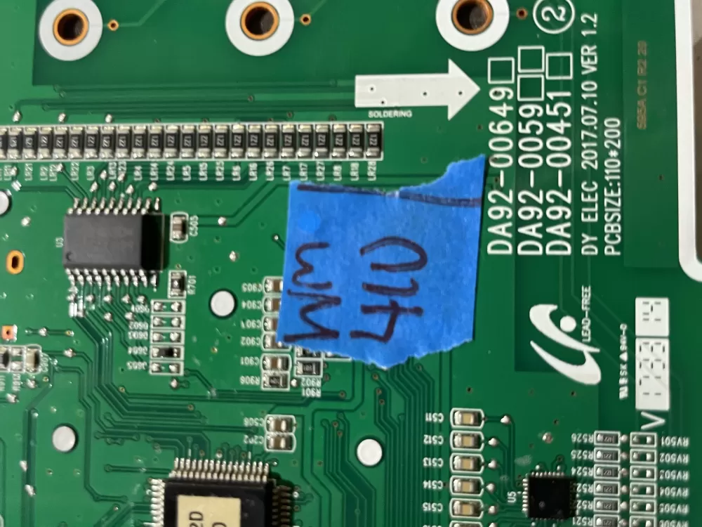 Samsung DA92 00649A Refrigerator Control Board Dispenser AZ181053 | Wm410