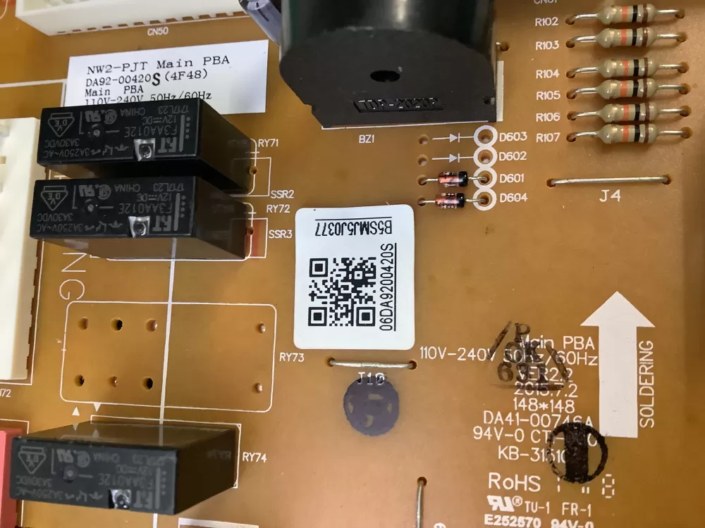DA92-00420S Samsung Refrigerator Main Printed Circuit Board America Nw2 Fd