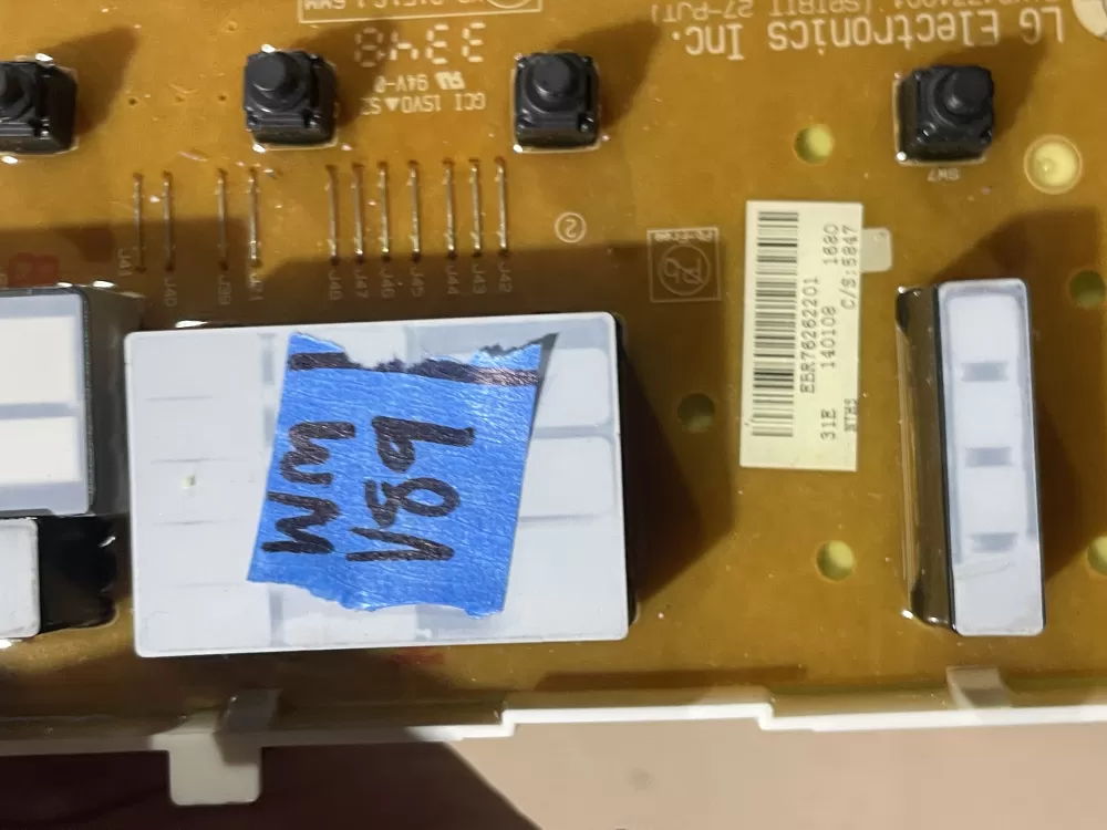 LG EBR76262201 EBR75446006 Washer Control Board AZ88498 | Wmv89