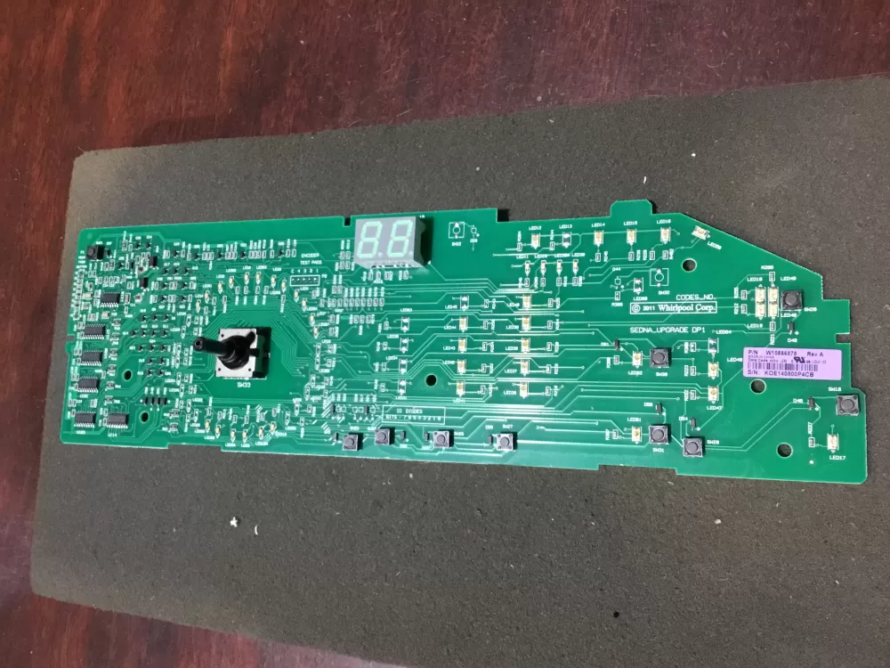 Whirlpool W10566878 Washer User Interface Control Board