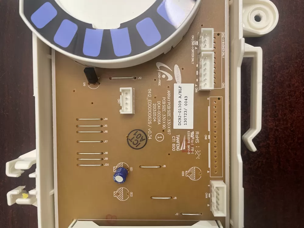 Samsung DC92-01309A DC94-03494A Dryer UI Control Board AZ92613 | KMV375