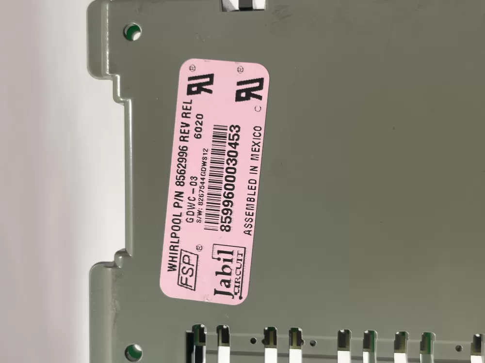 Kenmore KitchenAid W10084141 Dishwasher Control Board AZ142290 | Wm2393