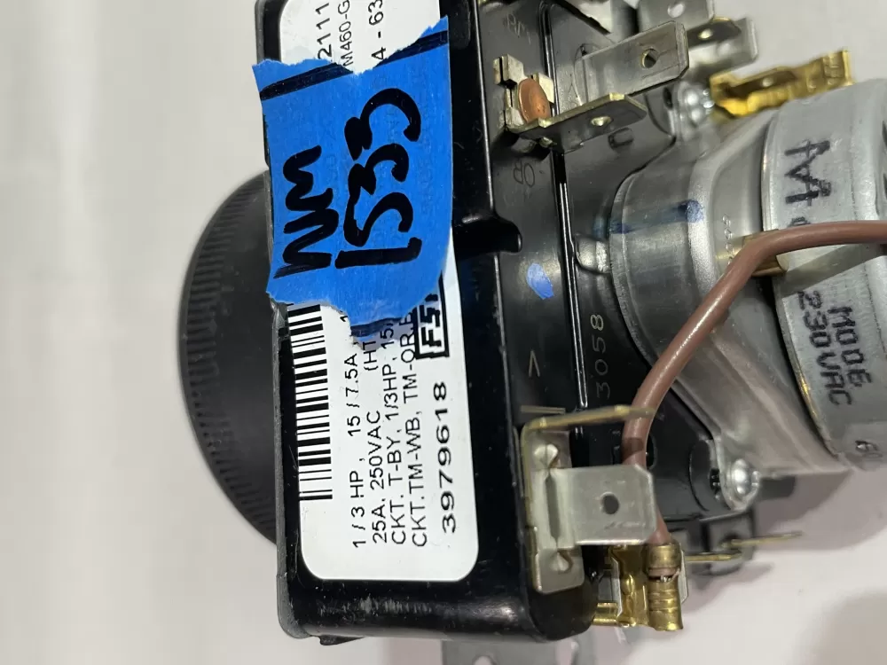 Whirlpool  Amana  Admiral AP6009056 3979618 3979618R 8299783 WP3979618 PS11742198 Dryer Timer