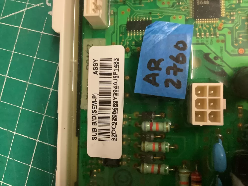 Samsung DC9200669Y Dryer Control Board AZ207428 | AR2760